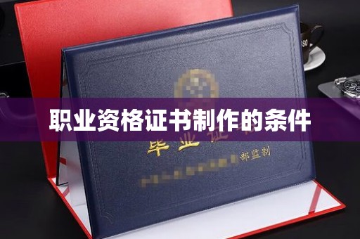 曾都职业资格证书制作的条件