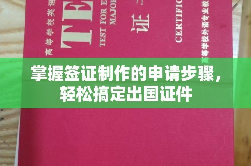 曾都掌握签证制作的申请步骤，轻松搞定出国证件