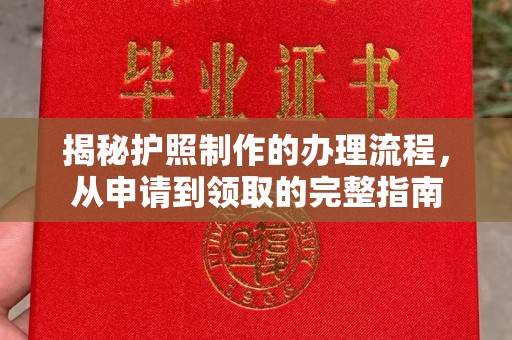 曾都揭秘护照制作的办理流程，从申请到领取的完整指南