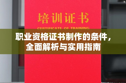 曾都职业资格证书制作的条件，全面解析与实用指南